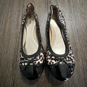 Sperry Elise leopard ballet shoes